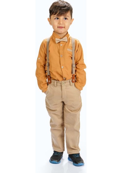 Oxford Gömlek Uzun Pantolon Erkek Çocuk Takımı MNK0302