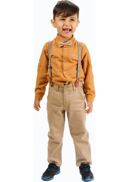 Oxford Gömlek Uzun Pantolon Erkek Çocuk Takımı MNK0302 fırsatları