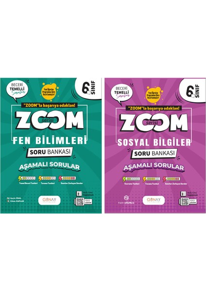 6. Sınıf Zoom Serisi Fen Bilimleri Sosyal Bilgiler Soru Bankası Seti 2026 Güncel Basım
