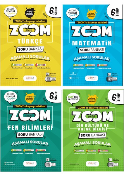 6. Sınıf Zoom Serisi Türkçe Matematik Fen Bilimleri Din Kültürü ve Ahlak Bilgisi Soru Bankası Seti 2026 Güncel Basım
