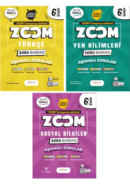 6. Sınıf Zoom Serisi Türkçe Fen Bilimleri Sosyal Bilgiler Soru Bankası Seti 2026 Güncel Basım