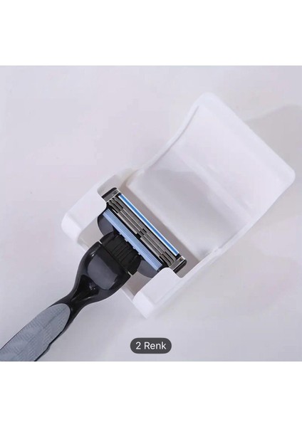 2 Adet Tıraş Bıçağı Düzenleyici Yapışkanlı Banyo Jilet Organizeri modelleri