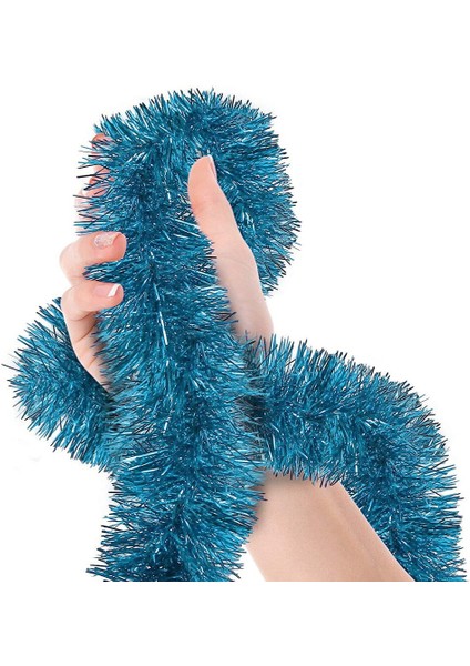 Parti Için Sim Süs 2 Metre Uzunluk 8 cm Genişlik Açık Mavi Renk Ithal (3791)