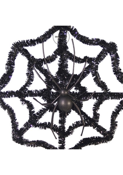 Cadılar Bayramı Süsü Simli Örümcek Ağı ve Örümcek Siyah 30 cm fiyatları