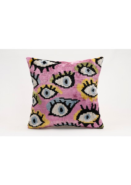 Ipek Kadife Ikat Dekoratif Kırlent Kılıfı