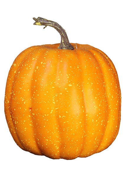 Cadılar Bayramı Yapay Kabak Orta Boy Turuncu 13 cm