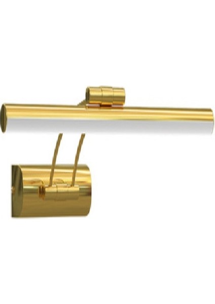 Tablo,ayna Üstü Banyo Ledli Aplik 220V Gold Flüt Aplik 3000K Günışığı (Pilli Değildir)