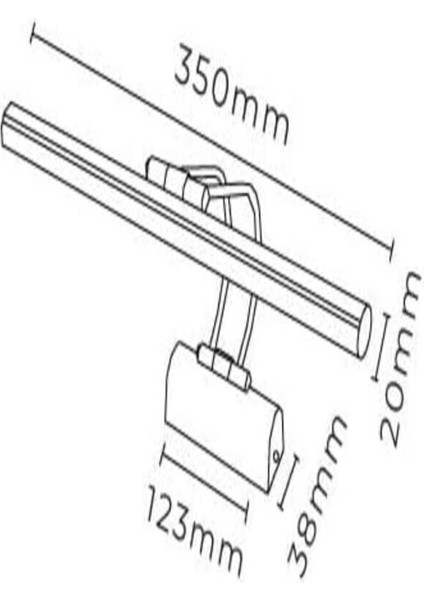 Tablo,ayna Üstü Banyo Ledli Aplik 220V Gold Flüt Aplik 3000K Günışığı (Pilli Değildir) fırsatları