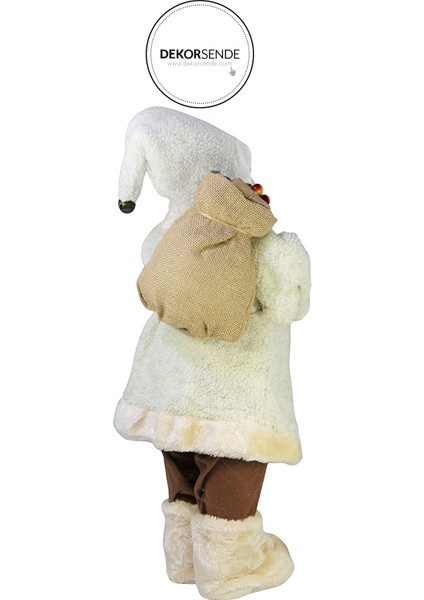 Polar Ceketli Fenerli Noel Baba Bej 60 cm fiyatları