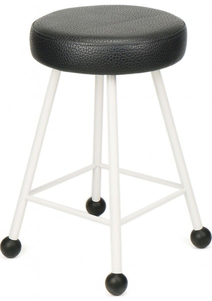 Tabure 47-55-65-75 cm Siyah Beyaz Bar Taburesi Suni Deri Döşeme Oturma Ahşap Topuz