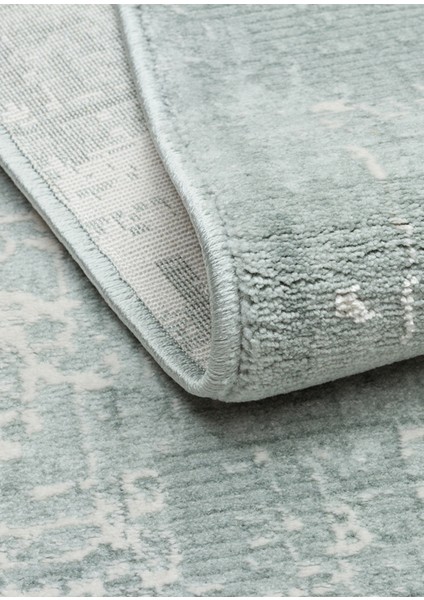 Leona 01 Mint Cream Özel Yumuşak Tuşeli Hav Vermeyen Polysoft Iplikler ile Üretilen Modern Halı