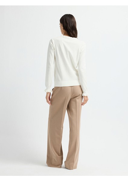 Uzun Kollu Patlı Triko Kazak Kemik 13943005002 indirimleri