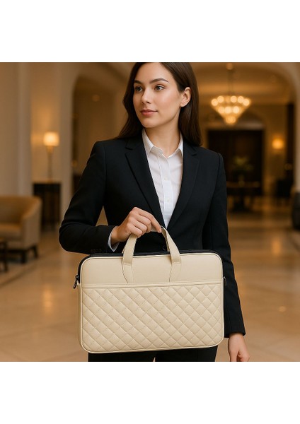 Premium Kapitone Desen 15" & 16"inç Laptop Notebook Tabletlere Uyumlu Evrak Dosya Bilgisayar Çantası fiyatları