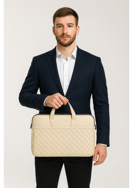 Premium Kapitone Desen 15" & 16"inç Laptop Notebook Tabletlere Uyumlu Evrak Dosya Bilgisayar Çantası modelleri