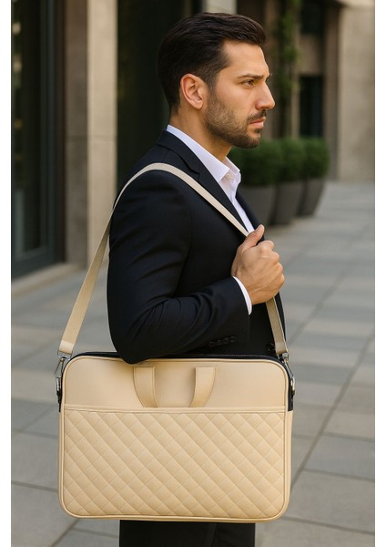 Premium Kapitone Desen 15" & 16"inç Laptop Notebook Tabletlere Uyumlu Evrak Dosya Bilgisayar Çantası fırsatları