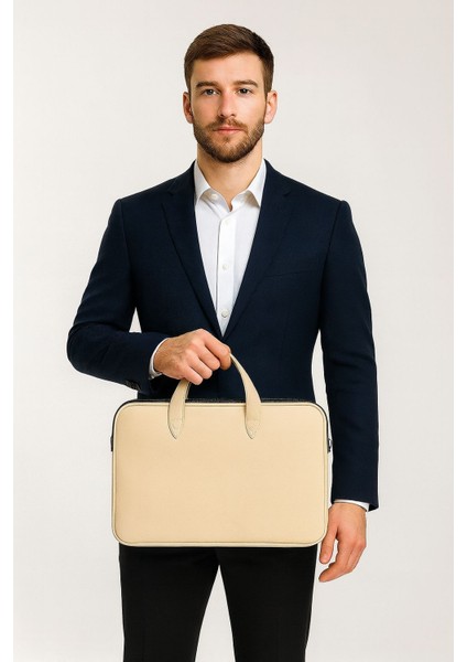 Premium Kapitone Desen 15" & 16"inç Laptop Notebook Tabletlere Uyumlu Evrak Dosya Bilgisayar Çantası