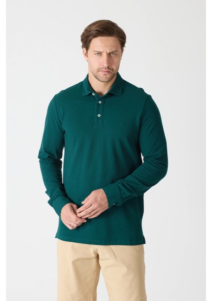 Erkek Uzun Kollu Polo Yaka Comfort Sweatshirt - Nefti fiyatları