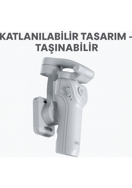Otomatik Yüz Takipli Telefon Gimbal 330° Döner, Tripod Destekli, Profesyonel Video Çekim Sabitleyici fırsatları