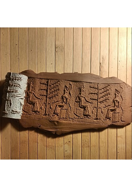 Akad Silindirik Mühür 8 cm Seramik&polimer Kil Doku Rulosu