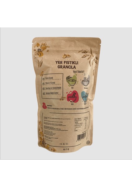 Gurme x4 Adet Yer Fıstıklı - x4 Adet Badem - Erikli Granola Çeşitleri 360 gr indirimleri