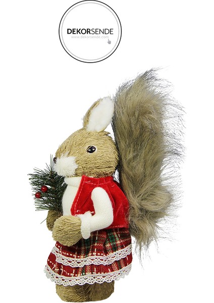 Yılbaşı Etekli Kız Sincap Kırmızı 30 cm fiyatları