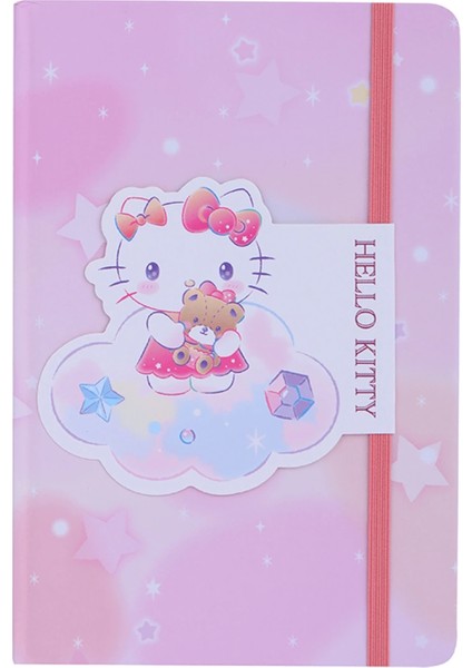 Sanrio Lisanslı A5 Lastikli Ciltli Defter Çizgili (80 Yaprak) - Hello Kitty