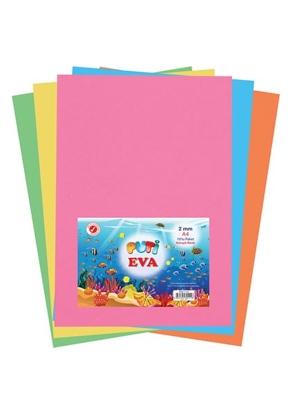 A4 Klasik Eva 10 Lu Karışık Renk