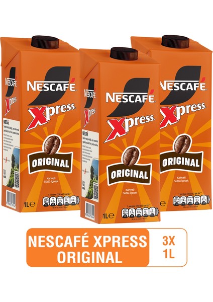 Nescafé Xpress Soğuk Kahve 1L x 3