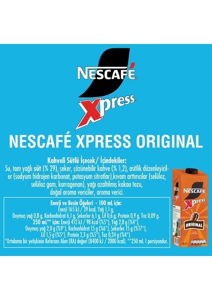 Nescafé Xpress Soğuk Kahve 1lx6