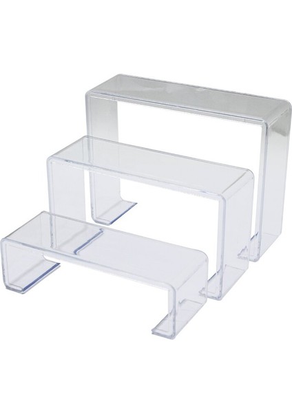 POŞETLİ 3 BOY MERDİVEN TEŞHİR AYAK YÜKSEKLİK: 6-11.5-16.5CM DERiNLİK: 6.5CM EN: 19.5-20.5-21.5CM (3791)