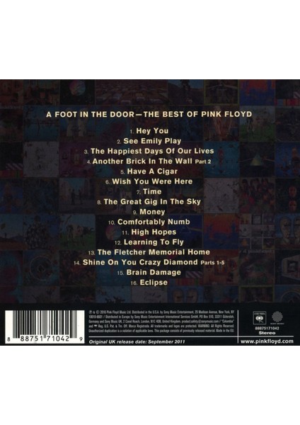 Pink Floyd / The Best Of Pink Floyd: A Foot In The Door (Plak Değildir Cd) (Cd) fiyatları