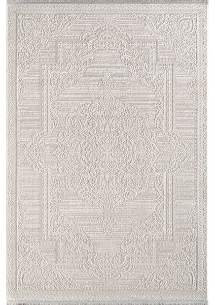 Özel Akrilik Dokuma Krem Renkli Modern Halı Lia Serisi 01132B