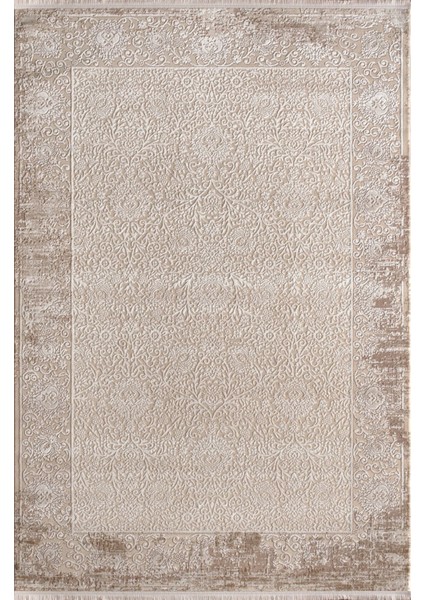 Özel Akrilik Dokuma Krem Renkli Modern Halı Lia Serisi 01131A