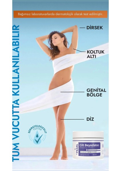 Koltuk Altı-Diz-Dirsek ve Bikini Bölgesi Cilt Beyazlatıcı Krem 100 ml Skin Whitening Cream