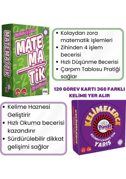 Kelimelerce ve Matematik Kutu Oyunu