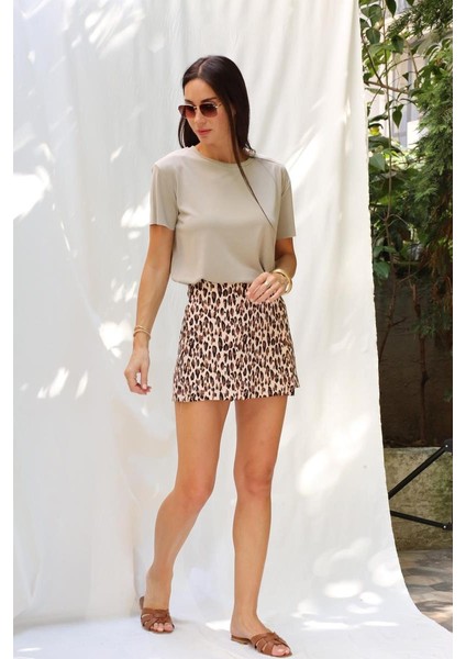 Kadın Yuvarlak Yaka Kol Etek Lazer Kesim Modal T-Shirt indirimleri