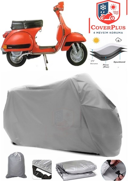 Vespa Px 200 Branda Gri Motosiket Brandası Motor Örtüsü Çadır Su Geçirmez Motosiklet Kılıfı Motor Brandası,lastikli,taşıma Torbalı