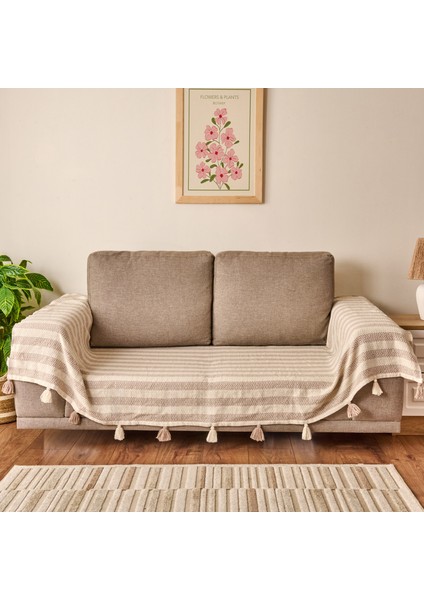 Soft Hill Koltuk Örtüsü - Bej - 115X200 cm