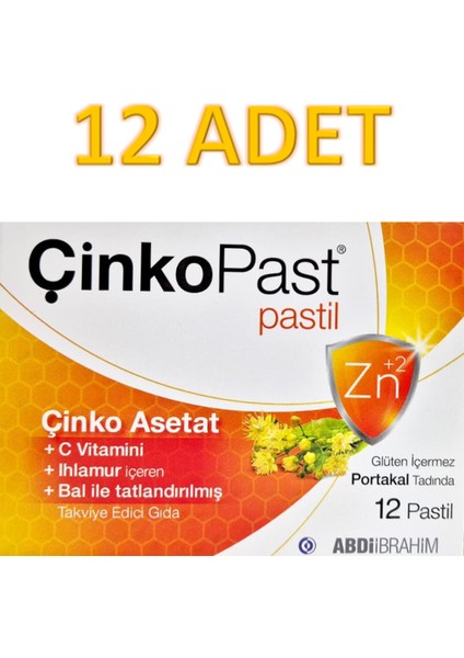 Ihlamur & Bal Iyonize Çinko Asetat Pastil 12 Adet