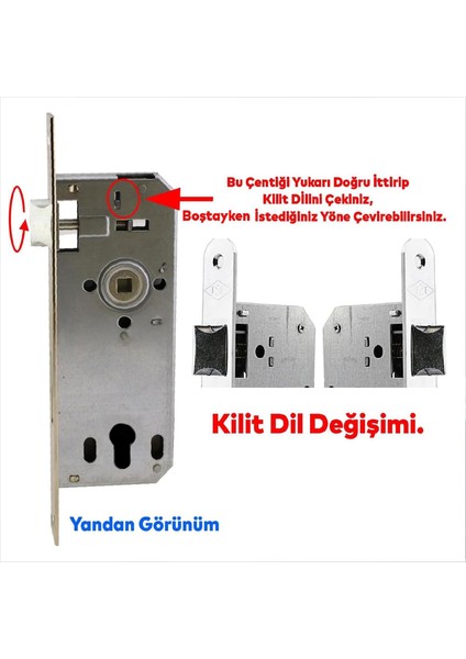 Yale Dış Kapı ve Oda Kapısı Barelli Silindirli Kapı Kolu 45X85 mm 3 Anahtarlı Dayanıklı Metal Kilit fiyatları