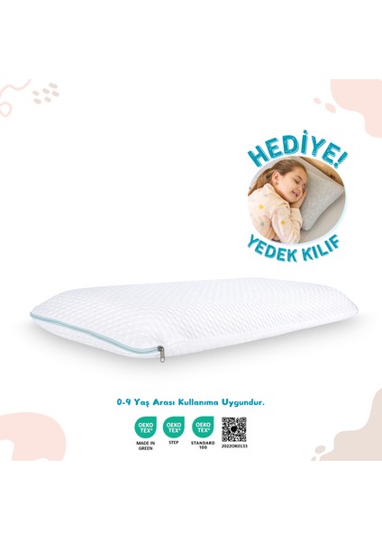 Visco Kids Pillow 66X33X6 Cm, Beyaz