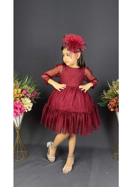 Katkat Prenses Dantel Tokalı Kız Çocuk Elbise MNK0306 fiyatları