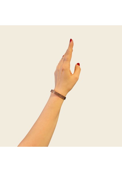 Saf Bakır Oyma Unıseks Bileklik fırsatları