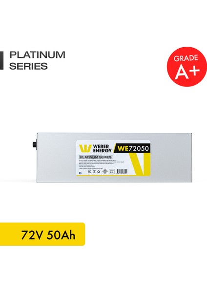 72V 50Ah LiFePO4 Platinum Series Bluetooth'lu Lityum Demir Fosfat Akü
