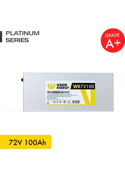 72V 100Ah LiFePO4 Platinum Series Bluetooth'lu Lityum Demir Fosfat Batarya