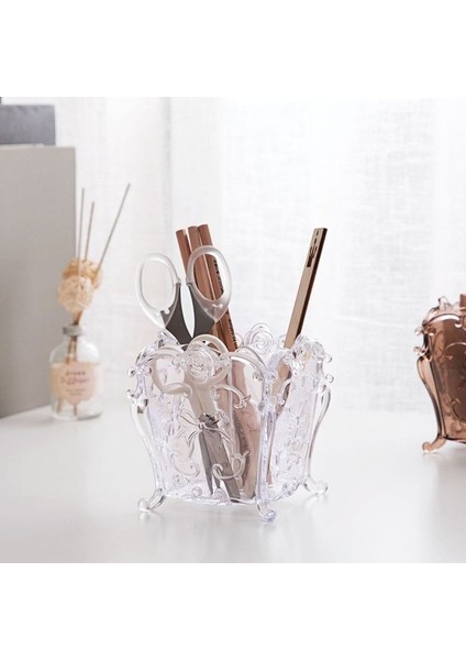 2 Adet Makyaj Fırça Kalem Tutucu Durumda Masaüstü Kozmetik Fırça Saklama Kutusu Konteyner Akrilik Makyaj Organizatör 4 Izgara (Yurt Dışından) indirimleri