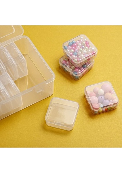15 Adet Küçük Şeffaf Pp Boncuk Saklama Kabı ve Organizatör Şeffaf Kutular Takı Için Menteşeli Kapaklı (Yurt Dışından) modelleri