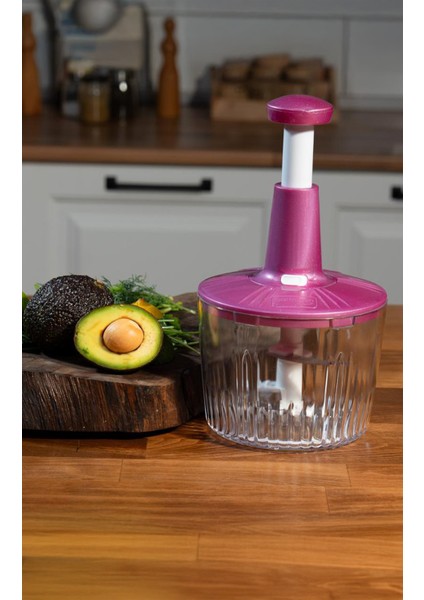 Solingen 3 Bıçaklı Manuel Doğrayıcı El Rondosu El Blenderi El Basmalı Rondo