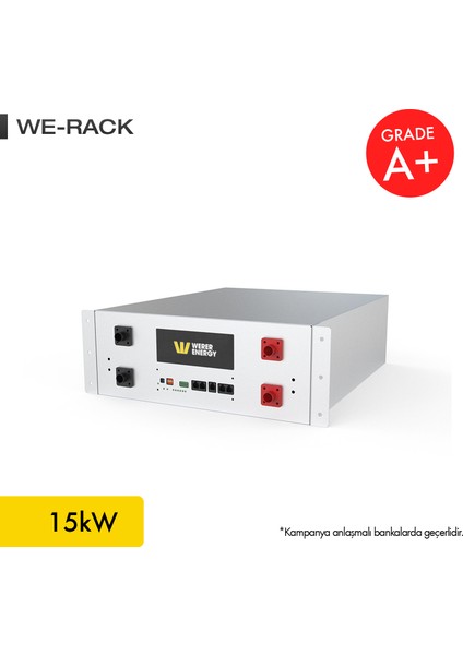 48V 300Ah - 15kW LiFePO4 Rack Series Bluetooth'lu Lityum Demir Fosfat Akü fiyatları