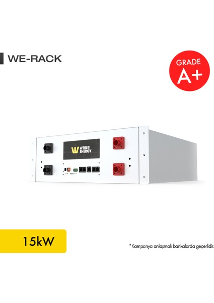 48V 300Ah - 15kW LiFePO4 Rack Series Bluetooth'lu Lityum Demir Fosfat Akü fırsatları